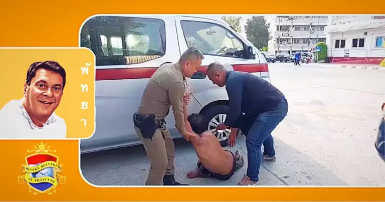 Thaise man slapend aangetroffen in een politiebus van Pattaya