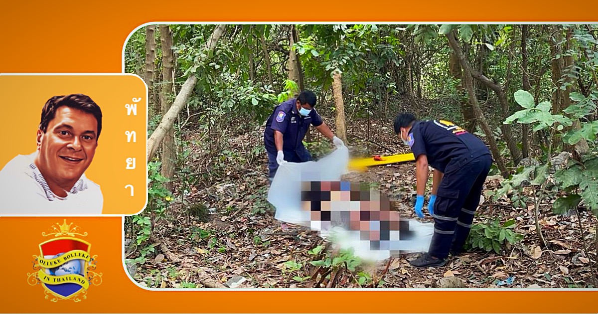 Lichaam van een dode Russische man in een bosje langs de Thepprasit Road in Pattaya gevonden 