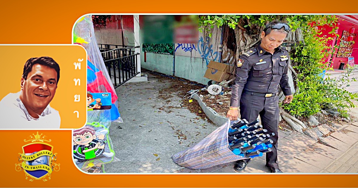 De kustplaats Pattaya verbiedt hogedruk pijp-pistolen van PVC, die blindheid kunnen veroorzaken