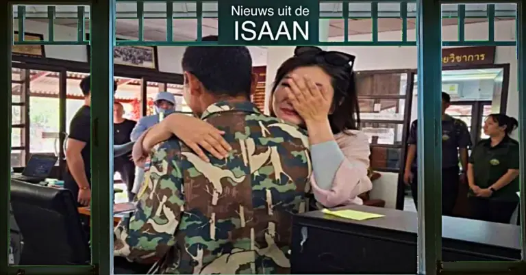 Chinese vrouw die vijf jaar geleden van de kliffen in Noordoost-Thailand was gered, komt haar redders bedanken