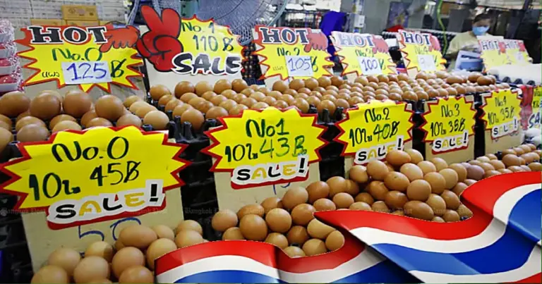 De zinderende hittegolf doet de prijs van eieren in Thailand stijgen