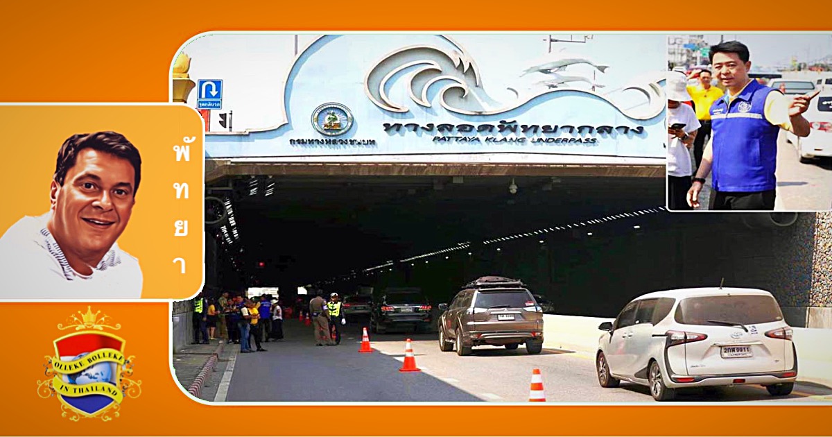 Pattaya draait 550 nieuwe LED-lampen in de Sukhumvit-tunnel