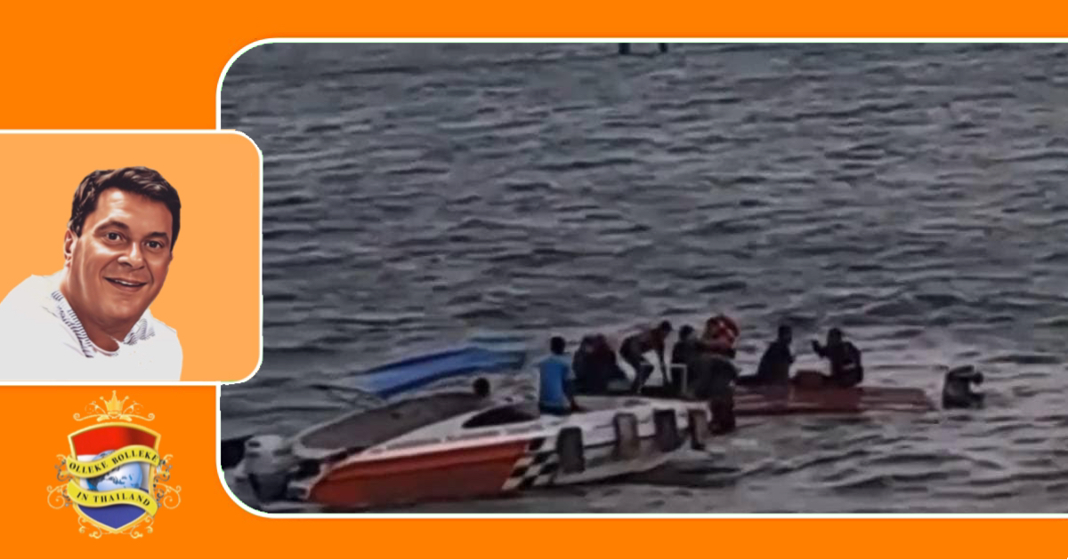 Speedboot kapseist in Sri Racha, alle tien opvarenden veilig gered