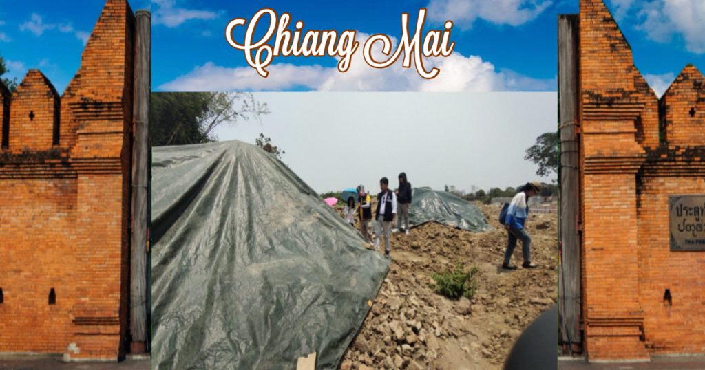 Spoorwegwerkzaamheden in Chiang Mai opgeschort nadat oude relikwieën zijn gevonden