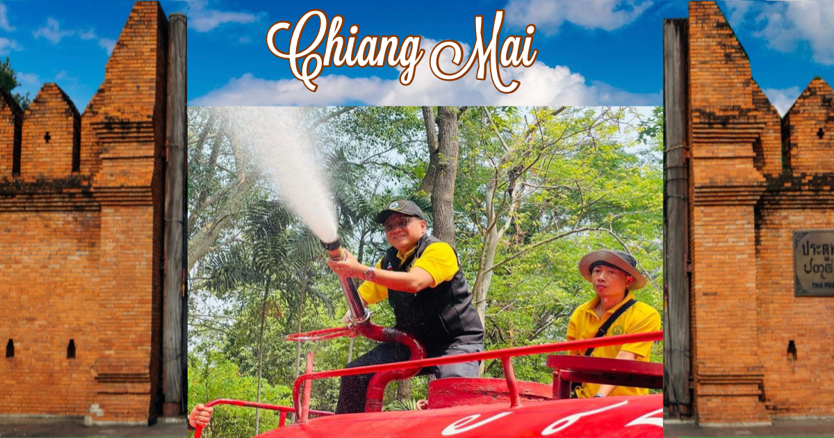 Dierentuin in Noord-Thailand helpt dieren de zomer door onder een verkoelende neveltje te geven bevroren voedsel te geven