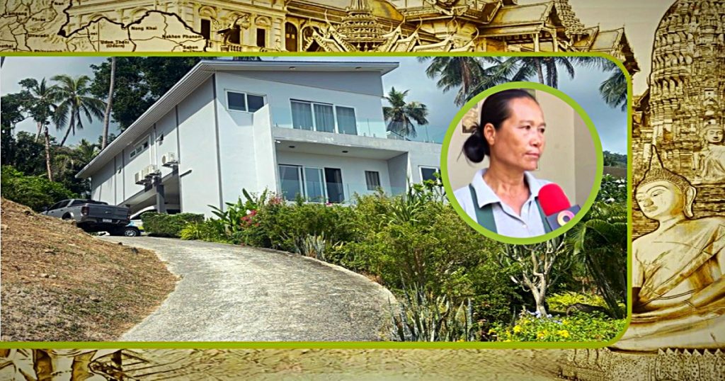 Franse zakenvrouw in Zuid-Thailand schenkt haar landgoed van 100 miljoen baht aan haar Thaise schoonmaakster