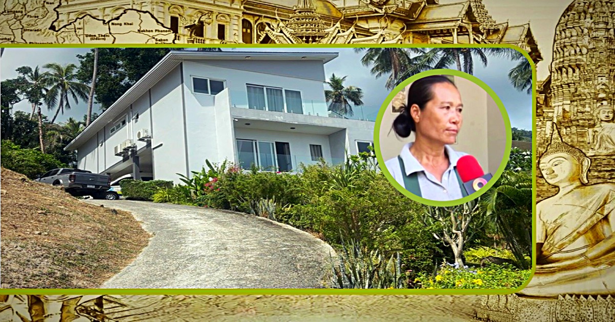 Franse zakenvrouw in Zuid-Thailand schenkt haar landgoed van 100 miljoen baht aan haar Thaise schoonmaakster