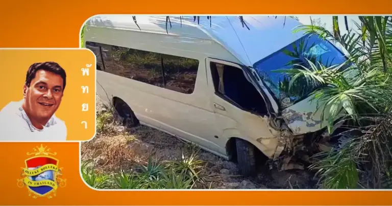 Vallende telefoon veroorzaakt frontale botsing in Oost-Pattaya