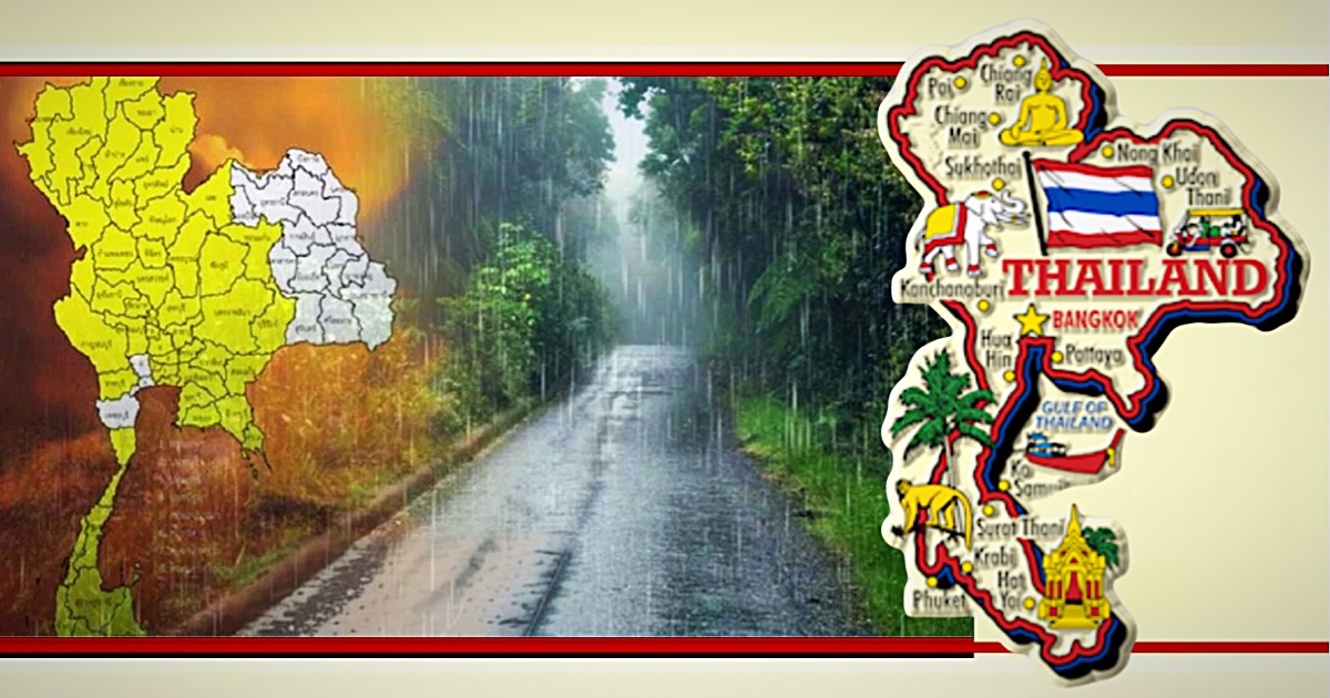 Het blijft nog even flink warm weer in Thailand wel in veel regio’s een flinke onweersbui voorspeld