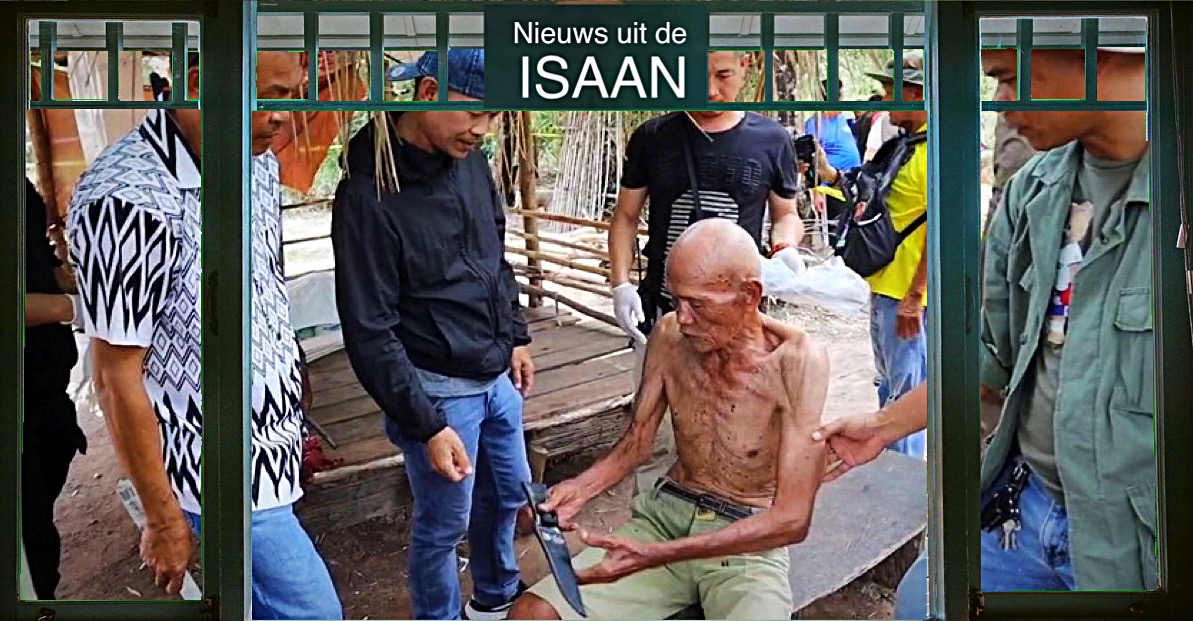 86-jarige Thaise opa steekt in Noordoost-Thailand zijn vriend tijdens een drankgelag neer