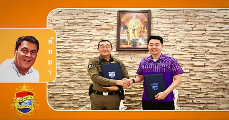 De kustplaats Pattaya en de politie versterken samen de veiligheid in de stad