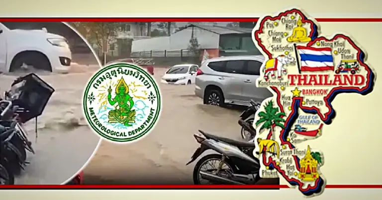 Plotselinge overstromingen en zware regenval voorspeld voor 26 provincies in heel Thailand