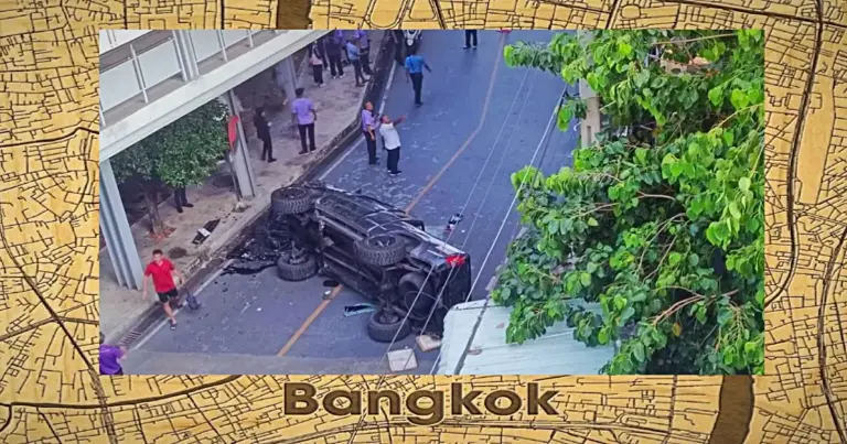 Thaise vrouw drukt het “verkeerde” rempedaal in en zorgt voor chaos in Bangkok
