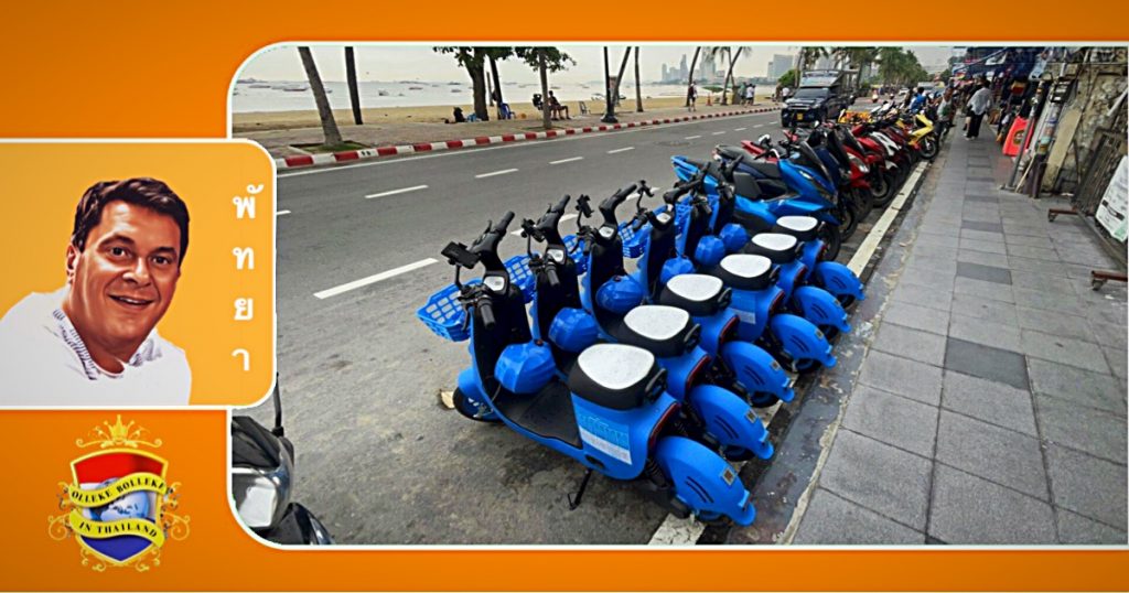 Elektrische verhuurscooters duiken op in Pattaya, wat juridische zorgen doet rijzen