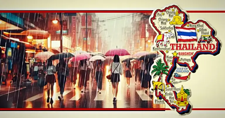 Waarschuwingen voor zware regenval voor de 54 provincies van Thailand