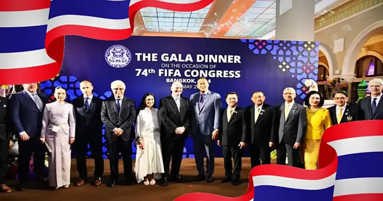 De Thaise regering gaf een galadiner voor de Fifa voorzitter Gianni Infantino en leden van de FIFA-lidstaten