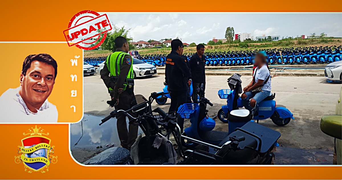 UPDATE | Verhuurbedrijf voor elektrische scooters in Pattaya gesommeerd om de activiteiten tijdelijk stop te zetten