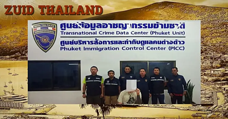 Zweedse expat in Zuid-Thailand bedreigt een huiseigenaar, waarna de politie naar hem op zoek gaat, blijkt de man en visumoverschrijding van jaren te hebben
