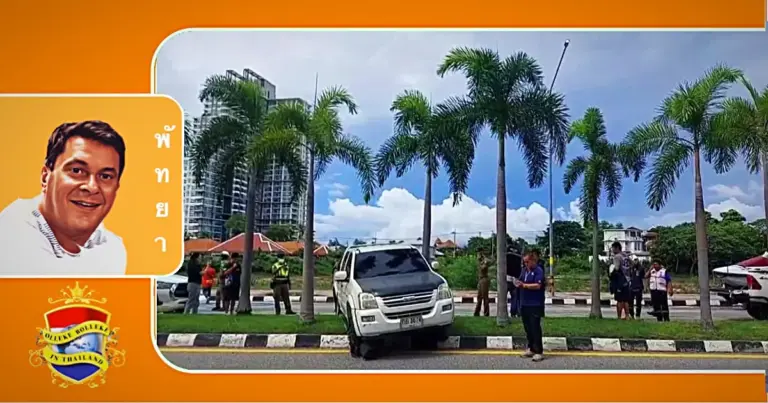 Politie van Pattaya arresteert drugsdealer na auto-achtervolging, waarbij de kogels in het rond vlogen