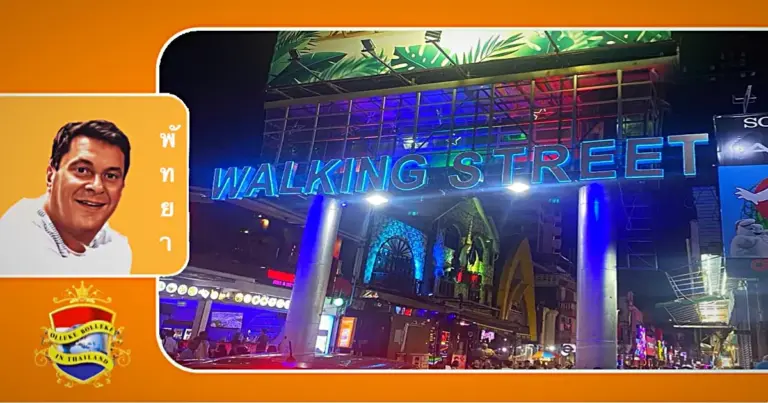 Het welkomstbord van Walking Street in Pattaya is na uitgebreide reparaties opnieuw geïnstalleerd en staat er een nieuwe toegangspoorten gepland 