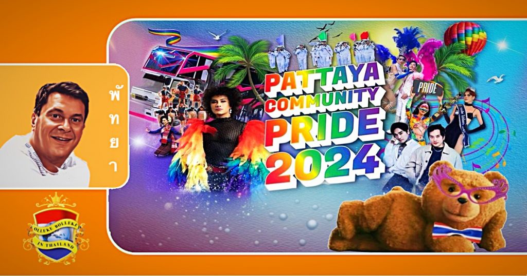 Pattaya viert op zaterdag 8 juni  Pride Month met een enorme parade op Jomtien Beach