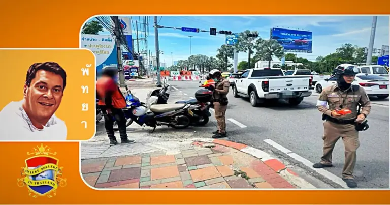 Politie Pattaya zet alle motorovertreders die door de Sukhumvit tunnel karren, direct aan de kant!