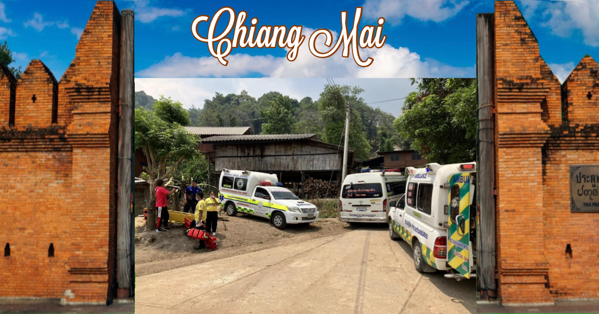 Brandweerauto van het in Noord-Thailand gelegen Chom Thong crasht tegen een bergwand waarbij 10 brandweermannen gewond raakten 