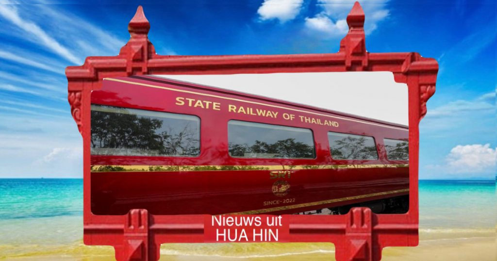 Thaise staatsspoorwegen rolt de ‘SRT Royal Blossom’-trein uit met Hua Hin op zijn route