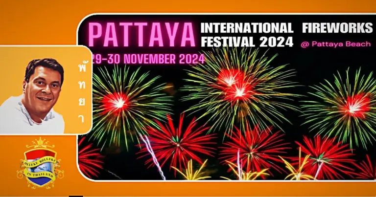 Het vuurwerkfestival van Pattaya gaat dit jaar eind November plaatsvinden