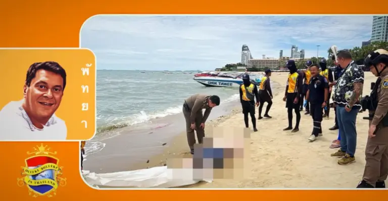 Naakte buitenlander dood aangetroffen op het strand van Pattaya, doodsoorzaak wordt onderzocht