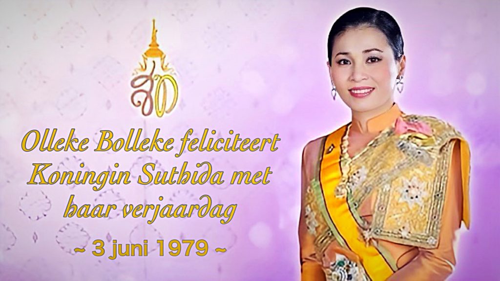 Olleke Bolleke feliciteert de Koningin van Thailand