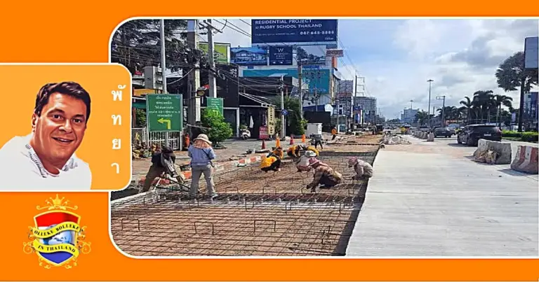 Burgemeester van Pattaya beloofd zware boetes op voor vertraagde wegenprojecten