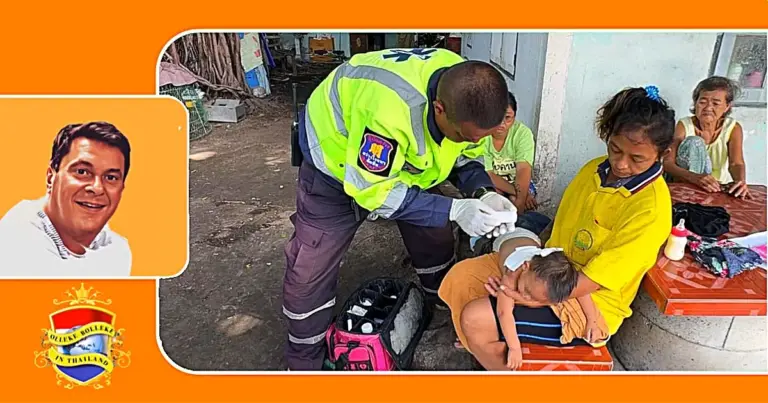 Eenarmige motorrijder rijdt in Sattahip een peuter omver