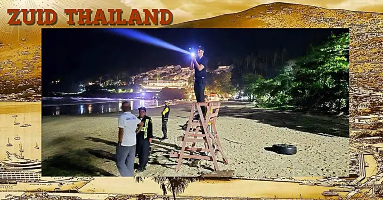 Stormachtige zee belemmert de zoektocht naar de vermiste Amerikaanse toerist in Zuid-Thailand 