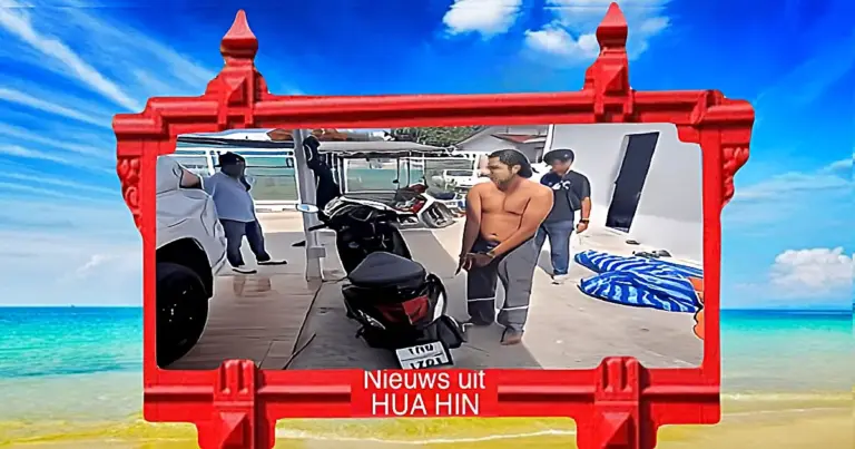 De politie van Hua Hin arresteert een koperdief die zich richtte op villa’s van buitenlanders