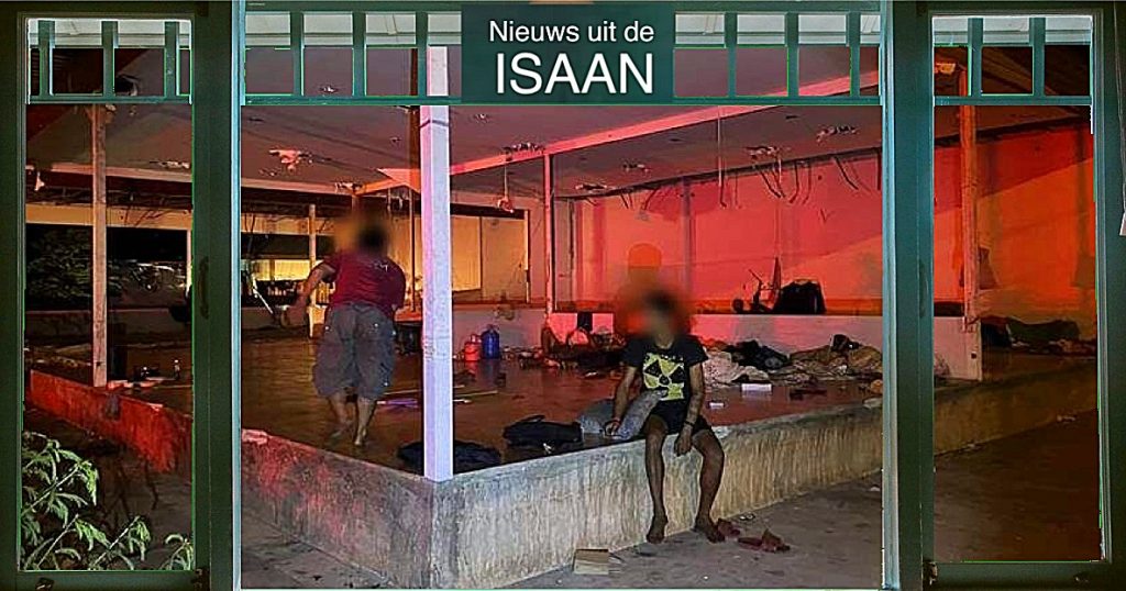 Politie Khon Kaen arresteert twaalf daklozen wegens verschillende overtredingen