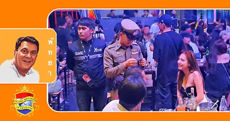 Politie Pattaya doet een invallen in verschillende entertainment locaties maar vindt geen ongeregeldheden 
