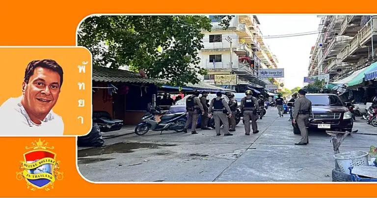 Politie Pattaya voerde een grote drugsactie uit in Soi 1-3 van de Jomtien Beach Road waarbij 24 mensen werden gearresteerd