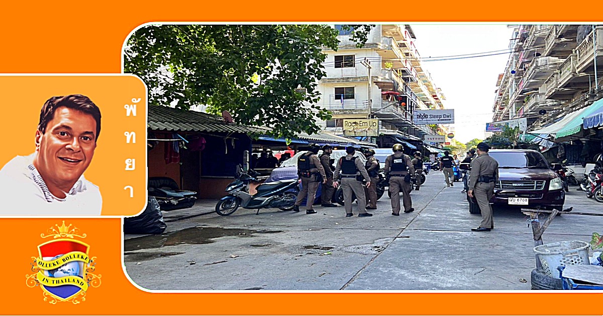 Politie Pattaya voerde een grote drugsactie uit in Soi 1-3 van de Jomtien Beach Road waarbij 24 mensen werden gearresteerd