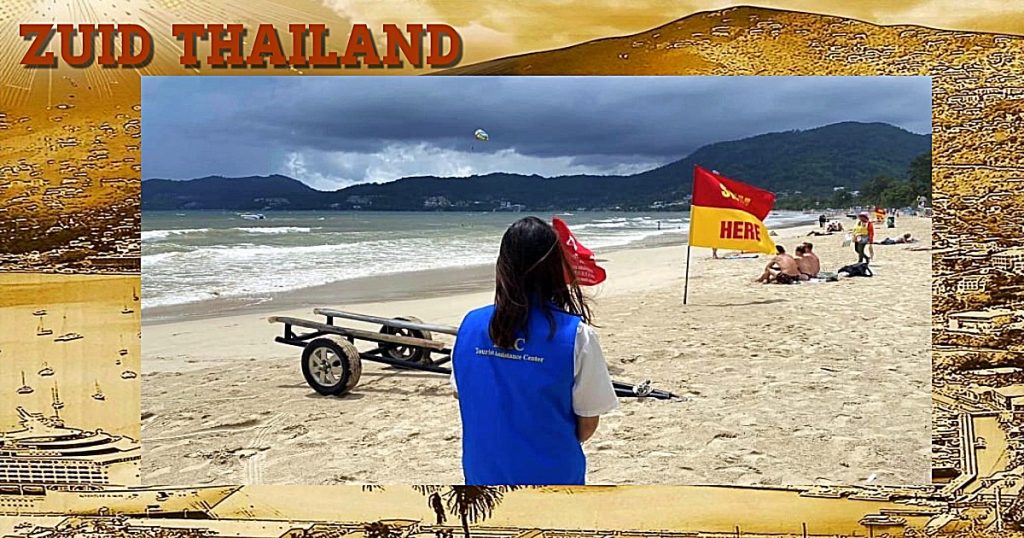 Strandwachten in Thailand hijsen rode vlaggen als de surfomstandigheden dodelijk geacht worden