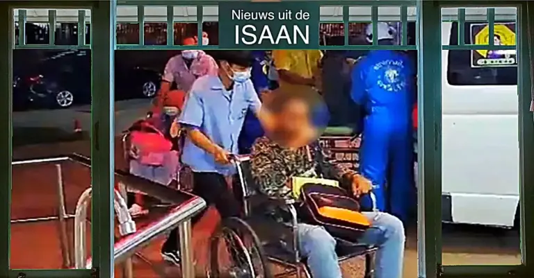 Negen onwel geworden buspassagiers naar een ziekenhuis in Noordoost-Thailand gebracht nadat de luchtinlaat van het voertuig geblokkeerd was