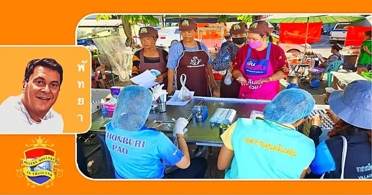 De eetkraampjes van de Rong Po-markt in Pattaya onderworpen aan hygiëne- en kwaliteitsonderzoek