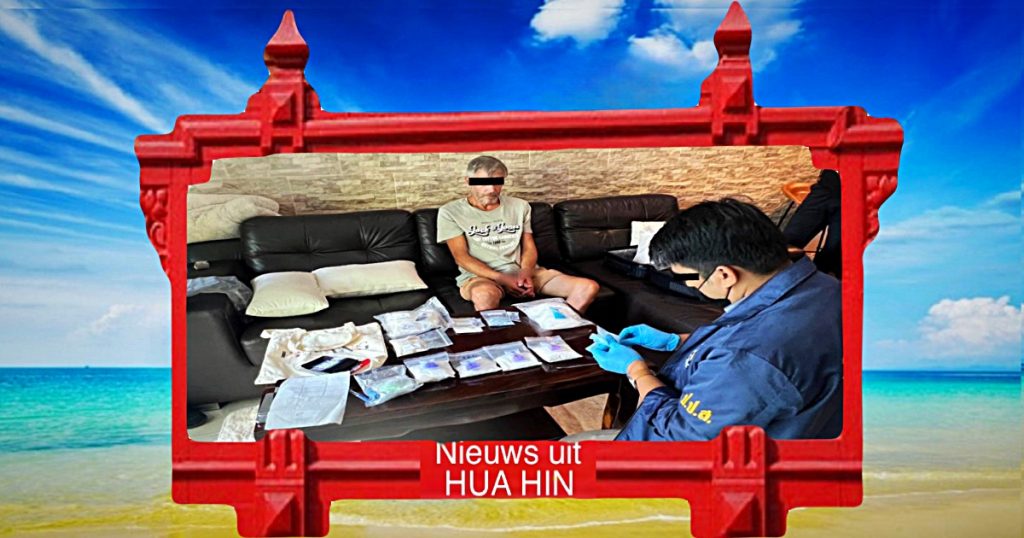 Russische man in Hua Hin gearresteerd met een flinke voorraad drugs in zijn bezit 