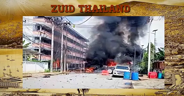 Bomexplosie voor een politieflat in Zuid-Thailand eist het leven van één persoon alsook een 3-tal gewonden 