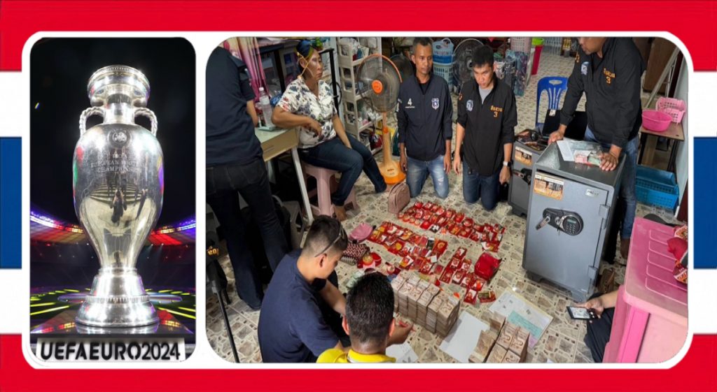In Thailand zijn meer dan 2.600 arrestaties verricht wegens illegaal gokken sinds de start van het Euro Cup-voetbaltoernooi