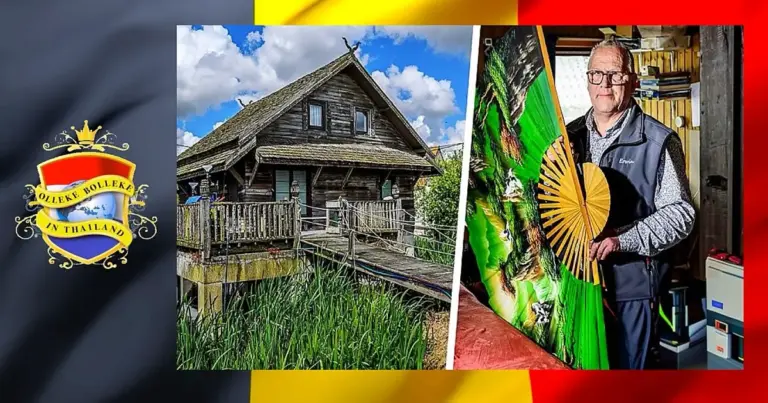 Erwin liet zijn uniek huis én de mannen die het zouden bouwen overvliegen uit Thailand: “Ze deden alles op blote voeten”