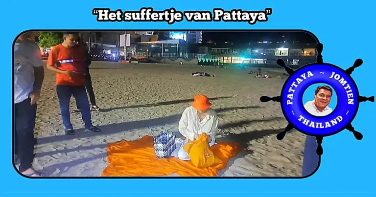 Buitenlandse man slapend in een saffraankleurige monnikspij op het strand van Pattaya aangetroffen