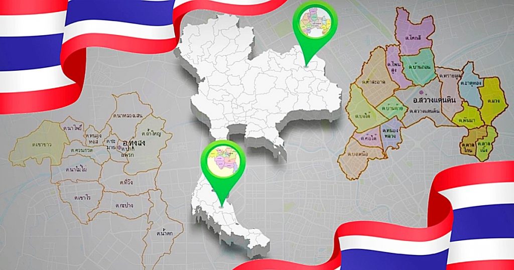 Thailand gaat misschien 78 provincies tellen in plaats van de huidige 76 