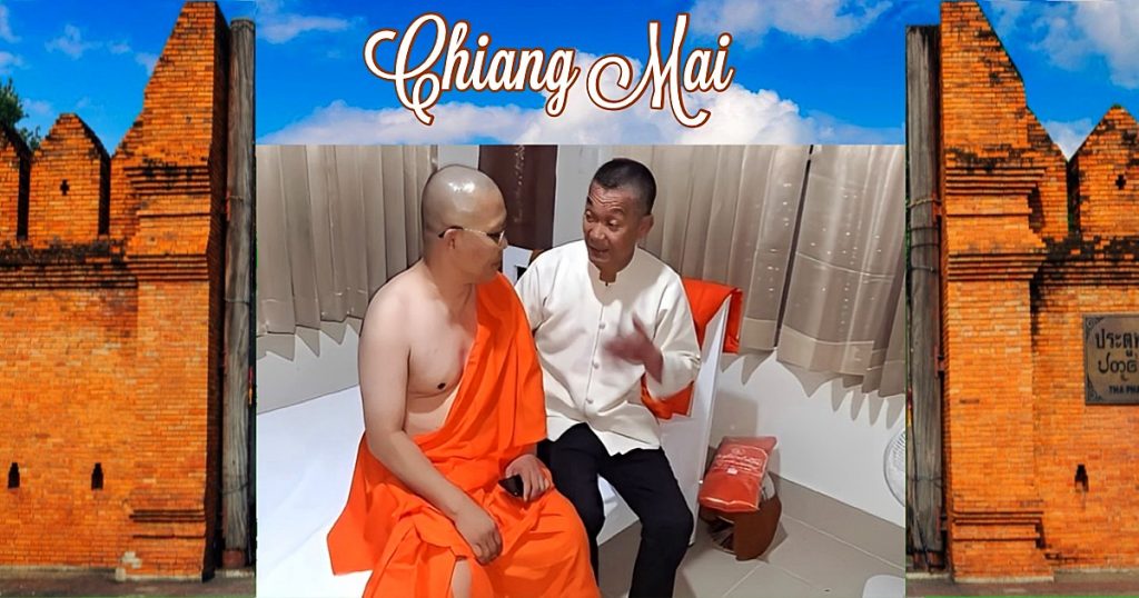 Politiechef van Chiang Mai ontmaskerd als baas van een illegaal callcenter in Thailand, hij werd tijdens zijn monnikswijding in een tempel gearresteerd 