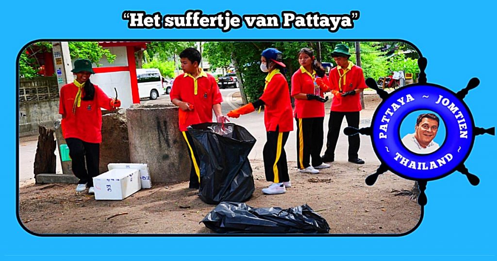 Gemeenschapsleden verenigen zich voor de grote schoonmaakdag in Pattaya